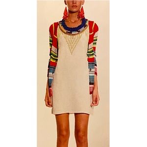 MH Beaded Silk Shift Dress, S/M